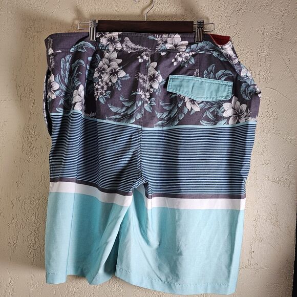 Goodfellow & Co Shorts Swim Trunks Mens 40 Blue Tropical Board Shorts pre-owned - Picture 2 of 4